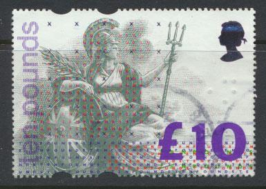 Great Britain SG 1658   Used  - Braile Granite Paper Ten Pounds