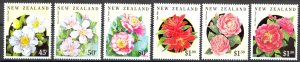 New Zealand Sc# 1110-1115 SG# 1681/6 MNH 1992 Camellias