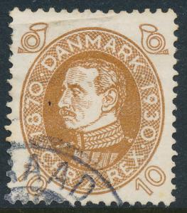 Denmark Scott 213v (AFA 189x), 10ø Chr X VF used VARIETY