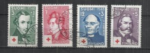 FINLAND 1948 - RED CROSS - POETS AND COMPOSERS - CPL. SET - USED