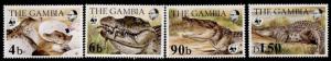 Gambia 515-8 MNH WWF, Crocodiles