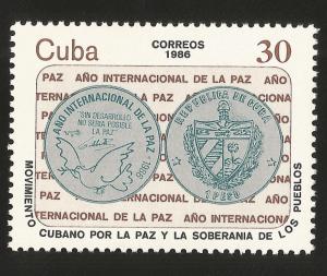 J) 1986 CUBA-CARIBE, MOVEMENT FOR PEACE AND SOVEREIGNTY OF PEOPLES