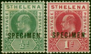 St Helena 1902 Specimen Set of 2 SG53s-54s Fine MM