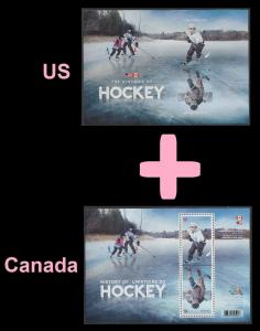 US Canada 5253c 3039 History of Hockey 2 souvenir sheet MNH 2017