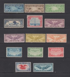 US,MNH,C7,C8,C9,C10,C11,C12,C16,17,C19,C20,C21,C22,C23,C24,MINT NH,VF,AIRMAIL 