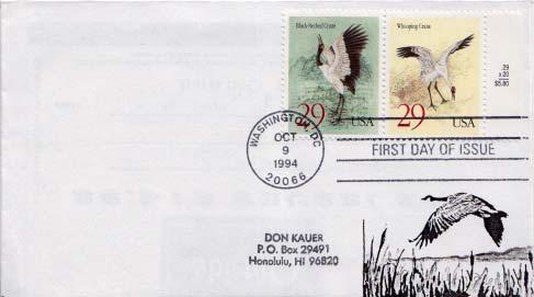 United States, First Day Cover, Birds