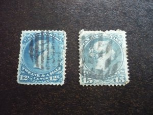 Stamps - Canada - Scott# 28, 30b - Used Part Set of 2 Stamps