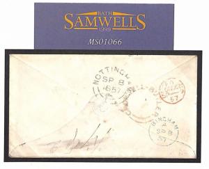 MS1066 1857 GB Notts *CROPWELL-BUTLER* UDC Village Receiver Bingham Cover Herts