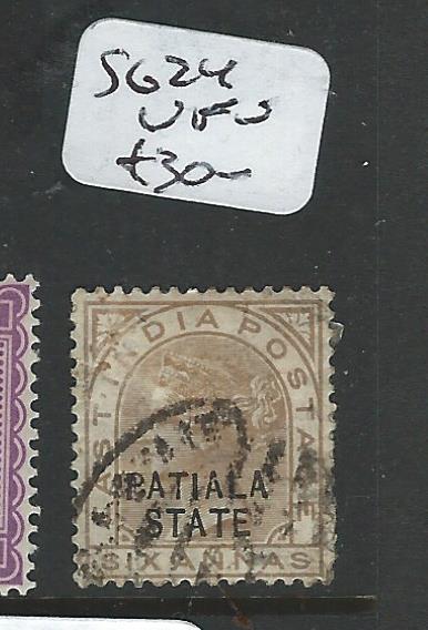 INDIA PATIALA  (PP0404B) QV 6A SG 24   VFU