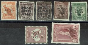 BCOF AUSTRALIA JAPAN OCCUPATION 1946 OVERPRINTED SET 