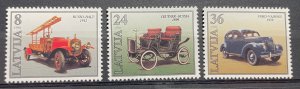 (2247) LATVIA 1996 : Sc# 426-428 ANTIQUE CARS AND TRUCK - MNH VF