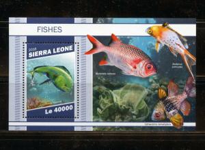 SIERRA LEONE 2018 FISHES  SOUVENIR SHEET  MINT NEVER HINGED