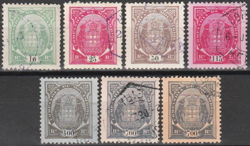 Mozambique Company #14, 19, 21, 28, 36, 40-1   F-VF Used  CV $7.40  (A15074)