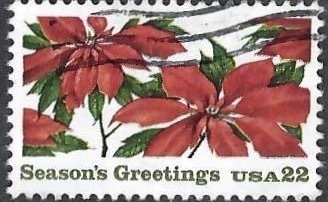 United States #2166 22¢ Poinsettia (1985). Used.