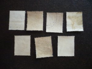 Stamps-Dutch East Indies-Scott#117,119,121,123,126,127,130-Used Set of 7 Stamps