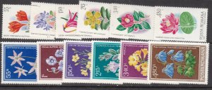 ROMANIA ^^^^OLDER   x2  MNH sets   FLOWERS $$@ lar856roma6