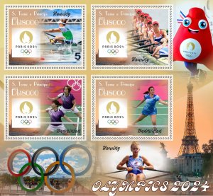 Stamps.Olympic Games Paris 2024 2023 year, 1+1 sheets  perforated  NEW