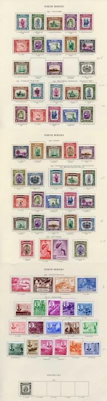 Collection of North Borneo KGVI on leaves cat 861.80 pounds