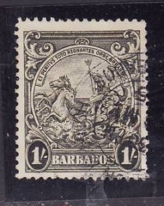 Barbados-Sc#200-used 1sh brown olive Colony seal-id2-1938-47-