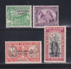 Samoa 191-194 Set MH Overprints