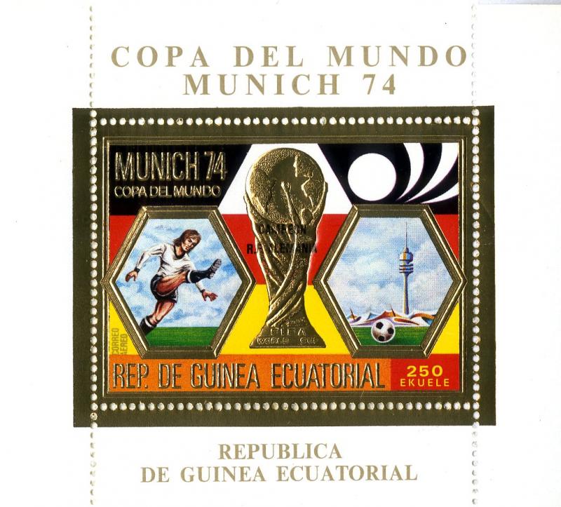 Rep Equatorial Guinea    MNH s/s Mi Blk 123 MUNICH OLYMPICS SOCCER  BIN $3.50