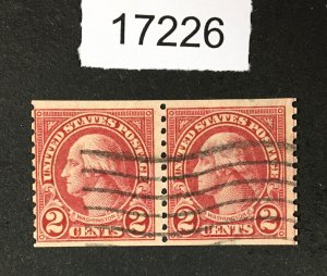 MOMEN: US STAMPS # 599A USED PAIR LOT #17226