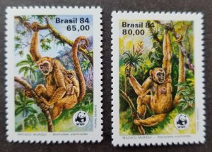 *FREE SHIP Brazil WWF Monkey 1984 Fauna Tree Forest Protection (stamp) MNH