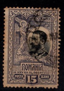 Romania Scott 190 Used stamp from 1906 King Carol set