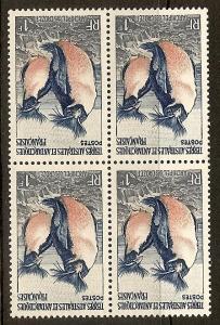 Fr.So. Antarctic Terr.   3 MNH 1956 1fr Penguins Block