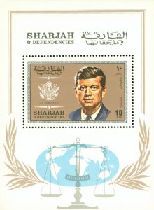 SHARJAH  UNLISTED MNH SS BIN $3.00 KENNEDY