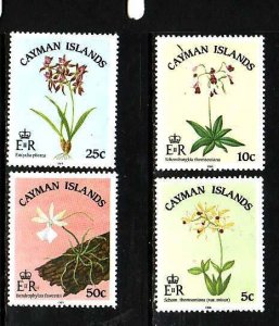 Cayman Is.-Sc#535-8- id2-unused NH set-Flowers-Orchids-1985-