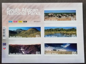South Africa National Parks 2014 Elephant Mountain River Tree (ms) MNH *unusual
