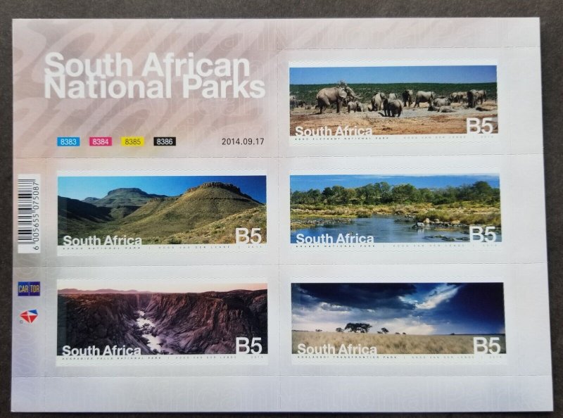 South Africa National Parks 2014 Elephant Mountain River Tree (ms) MNH *unusual