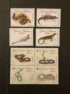 Stamps Guinea-Bissau Scott #945-948 & 964 hinged