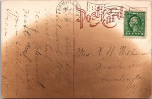 1916 - Postcard -  Flag Cancel  - Farmville, VA - J1686