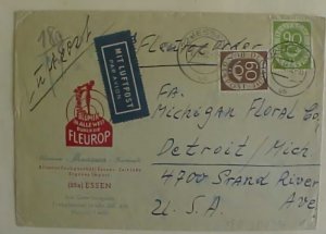 GERMANY  # 138 CAT 50E (=$ 56.00) AS PKT CARD THIS IS COVER WORTH DOUBLE