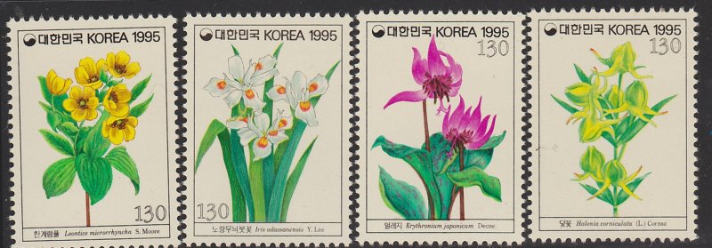 Wildflowers, 1995, MNH Set of 4, Scott 1759-1762