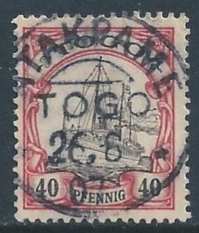 Togo #13 Used 40pf Kaiser's Yacht, The Hohenzollern