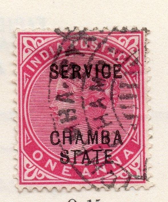 Indian States Chamba 1887-98 Service  Early Issue Fine Used 1a. Optd 157037