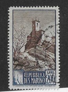 San Marino Sc #293   200 lire top value used VF