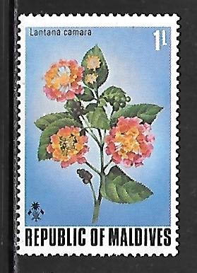 Maldive Islands 455: 1l Lantana camara, MNH, VF