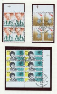 BELGIUM SELECTION B BLOCKS ON  PAGES MINT NEVER HINGED & USED