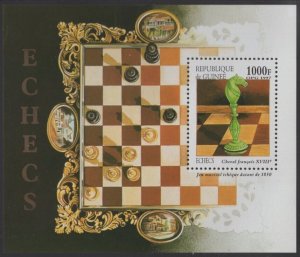 Guinea 1997 MNH Sc 1409G 1000fr Chess piece France 1700s Sheet of 1