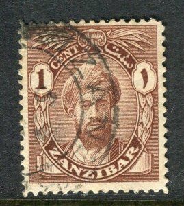 ZANZIBAR;  1926 early Sultan Harub issue fine used 1c. value