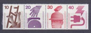 1972 Germany 695-696,698-699strip Industry