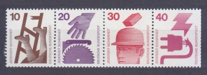 1972 Germany 695-696,698-699strip Industry