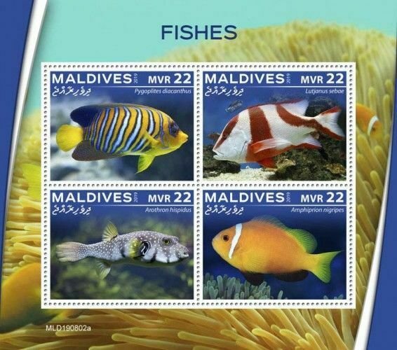 Z08 IMPERF MLD190802a MALDIVES 2019 Fishes MNH ** Postfrisch