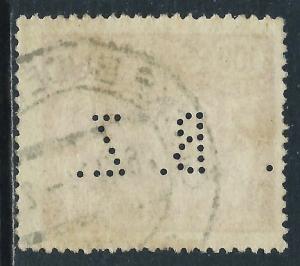 Czechoslovakia, Sc #92, 100h Used (Perfin)