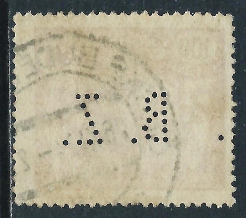 Czechoslovakia, Sc #92, 100h Used (Perfin)