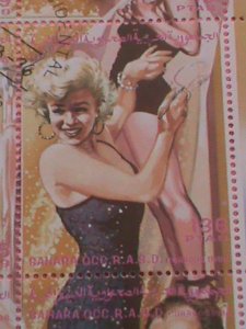 SAHARA STAMP-1996- MARILYN MONROE PAINTING -CTO -MNH STAMP SHEET -RARE